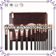 Hot sale goat hair custom logo 15pcs make up brush set rose gold makeup brushes