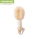 high quality round mini bamboo clening brush for travelling promotion sisal wet hair brush cheap