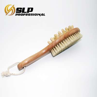 Bath Blossom Bamboo Body Brush with Short Handle